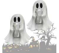 Halloween Coke Ghost - Cute Ghost Drink Holder, Holiday Personalized Desktop Decoration, Spookily Ghost Can Holder for Cola, Fun and Practical Gifts for Most Soda Cans Fans, Swap Cans Anytime (2PCS)