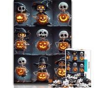 Halloween Collage Jigsaw Puzzles for Teenagers 1000 Piece Puzzle,Fun Games Every Piece Is Unique - Challenging Family Fun Game (38x26cm)