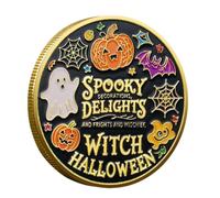 Halloween Collectible - Coin Inspirational Motivational Novelty | Coin Sturdy Festival Souvenir, Rare Design and Decorative Appeal for Party Favors, Kids, Adults or Entryway Events Use