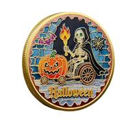 Halloween Collector Coin - Cute Happy Halloween Metal Challenge Coin | Souvenir for Kids and Adults | Good Luck for Shelf, Cabinet, Desk Screen, Birthday, Party