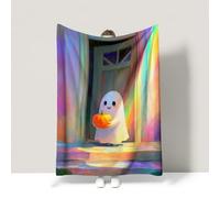 Halloween Colorful Warm Bed Blanket Fantastic Fairytale Cozy Dreamy Couch Blanket Super Soft Warm For children teenagers adults and the elderly Double (150 x 200 CM)