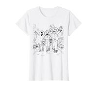 Halloween Coloring and Paint it Yourself Value Graphic T-Shirt, Women, White, L