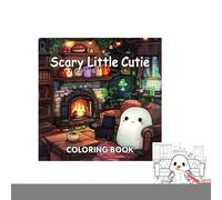 Halloween Coloring Book, Adorable Cartoon Doodle Art Pad, 40 Sheets Drawing Painting Paper for Kids Adults Family School Classroom Travel Journal Home Birthday Activity