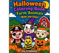 Halloween Coloring Book: Farm Animals: Bold and Easy