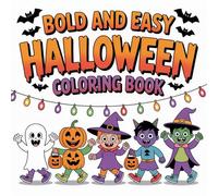 Halloween Coloring Book for All Ages: 50 Fun and Spooky Pages with Cute Pumpkins, Ghosts, Witches, Bats, Black Cats, Haunted Houses, and Autumn Holiday Scenes (8.5x8.5”) (Fall)