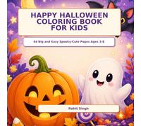 Halloween Coloring Book for Kids: 64 Cute and Spooky-Fun Pages for Ages 3-8