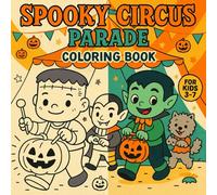 Halloween Coloring Book for Kids Ages 3-7 - Spooky Circus Parade - 20 Fun & Cute Halloween Circus Designs: Perfect for preschool and early elementary ... pages to avoid color bleed-through.