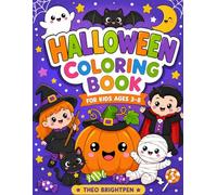 Halloween Coloring Book for Kids Ages 3-8: 40 Big & Bold Cute (Not Spooky!) Pumpkins, Ghosts & Cats to Color | Simple Easy Pages for Toddlers, Preschool, Boys & Girls