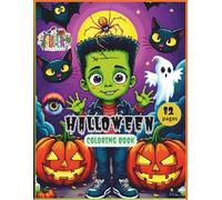 Halloween Coloring Book for Kids ages 4-8: Gift for Boys and Girls Children and Young adults 82 pages, Bold easy fun and cute scary creepy holiday ... Cartoon) spider, ghost, pumpkin, frankenstein