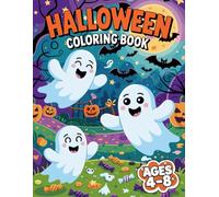 Halloween Coloring Book for Kids: Non-Scary Halloween Coloring Book with Funny Ghosts, Trick-or-Treat Scenes, Pumpkins, Candy, and Smiling Bats