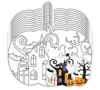 Halloween Coloring Paper Placemats,Halloween Pumpkin Coloring Activity Paper Table Placemats for Halloween Classroom Craft Home Dinner Decorations(12pcs,14.5'' x 11'')