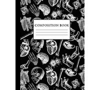 Halloween Composition Notebook: Wide Ruled Journal Notebook, Use for School, Work, Ideas, Writing, Gothic Witchy Scary Design, Vintage Medical Illustrations