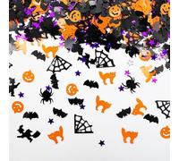 Halloween Confetti,30g Halloween Table Decorations,Halloween Table Confetti Pumpkins Spiders Webs Bats Witches Star Cat Ghost Confetti for Halloween Night Party Decorations Supplies Cards
