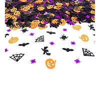 Halloween Confetti | Glitter Confetti Sprinkles for party Table Scatters Decoration | Pumpkin Bat Witch Spider Confetti for Party Supplies | Metallic Foil | 45g 1.6OZ 1100Pcs