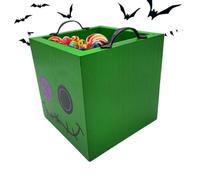 Halloween Cookie Box Square Wooden Creepy Container