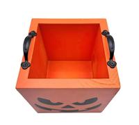 Halloween Cookie Box Square Wooden Creepy Container