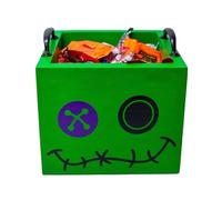 Halloween Cookie Boxes - Wooden Square Candy Treat Boxes | School Party Favor for Family Gathering Home Halloween Holiday Classroom