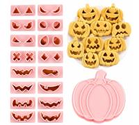 Halloween Cookie Cutters Plastic 3D Pumpkin Ghost Press Mould | pastry baking moulds,pumpkin ghost shapes,3d pressable biscuit stampers,bpa free food grade plastic