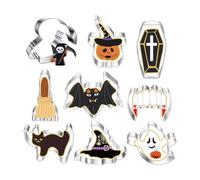 Halloween Cookie Cutters, Stainless Steel Baking Tool, Pie Cutter Stamp Kit