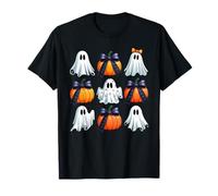Halloween Coquette Bow Pumpkin Ghost Spooky Boo Women Girls T-Shirt