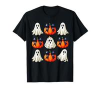 Halloween Coquette Bow Pumpkin Ghost Spooky Boo Women Girls T-Shirt