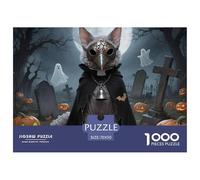 Halloween- Cornish Rex Puzzle 1000 Pieces Adults Teens Hobby Creative Relaxation Pet Cat Premium Gift Board 70x50cm/1000pcs