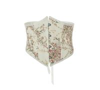 Halloween Corset Underbust Corset Training Plus Size Gothic Clothes for Women Floral Steampunk Clothes Women White Underbust Closed Bustier Top Lace Up