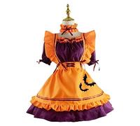 Halloween Cosplay Costumes Pumpkin Suit Plus Size Womens Maid Role Play Costumes Japanese Lolita Devil Female Lingerie Dress-A,4XL