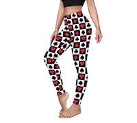 Halloween Cosplay Leggings Outfit Tights for Women Girls Clothes Pumpkin Horror Nights Witch Bat Sugar Skull Leggings, Queen of Hearts, XL