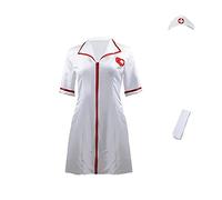 Halloween Cosplay Promising Young Woman Nurse Onesie costume Role Play Cassie Nurse Dress Nurse Halloween Costume