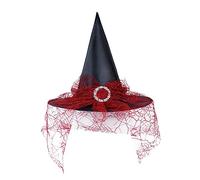 Halloween Cosplay Witch Headdress Hat for Adults Children Baseball Caps Decorative Party Hats Costume Accessories for Kids and Adults (Red, One Size)