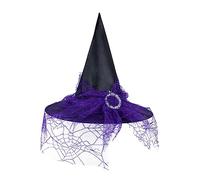 Halloween Cosplay Witch Headdress Hat for Adults Children Baseball Caps Decorative Party Hats Costume Accessories for Kids and Adults (Purple, One Size)