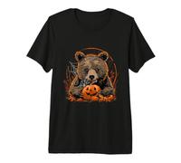 Halloween Costume Bear Witchcraft Spider Web Scary Pumpkin Premium T-Shirt