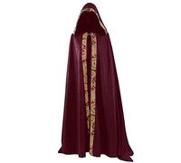 Halloween Costume Cape, Halloween Hooded Cape Adult Church Priest Long Cape Coat Renaissance Cape Jacket Gothic Gown Medieval Fancy Dress for Halloween Party Outfit S-4XL
