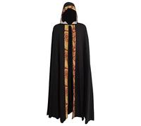 Halloween Costume Cape, Halloween Hooded Cape Adult Church Priest Long Cape Coat Renaissance Cape Jacket Gothic Gown Medieval Fancy Dress for Halloween Party Outfit S-4XL