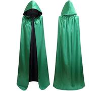 Halloween Costume Cape, Unisex Double-Sided Hooded Cape, Wizard's Robe, Cape Coat, Renaissance Cape Jacket, Gothic Robe, Fancy Dress, Medieval Uniform for Adults, Halloween Party, Fancy Dress