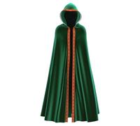 Halloween Costume Cape, Unisex Hooded Cape Costume, Wizard Robe, Cape Coat, Black, Red, Vampire Cape, Renaissance Cape Jacket, Gothic Capelet, Cosplay, Medieval Outfit for Halloween Theme Party