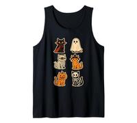 Halloween Costume Cat Kitten Cute Vampire Ghost Mummy Kitty Tank Top