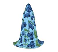 Halloween Costume, Delicious Blueberries Printed M Wizard Cape, Suitable for Adults & Teens, Sizes S, M, L Available