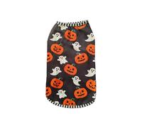 Halloween Costume Dog Vest Pumpkin Ghost Skeleton Print Small Pet Outfit