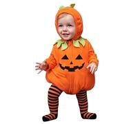 Halloween Costume for Baby Girl Baby Boys Girls Pumpkin Romper/Top Ghost Costume Kids 3-4 Toddler Halloween Costumes Boys Pumpkin Patch Outfit with Hat Booties for 0-24Months
