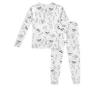 Halloween Costume for Kids Doodle Print Long Sleeve Top Trousers Set Graffiti Patterned Outfit Whimsical Art Inspired Two Piece Play Suit for Ages 2 To 8