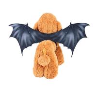 Halloween Costume for Pets - Bat Wings Apparel Dog Cosplay Costume | Black Feather Dress Up Accessory for Cat 40cm | 15.8 Inch