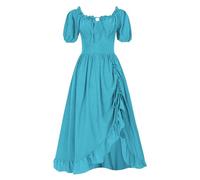 Halloween Costume For Women Renaissance Hoodie Dress Bell Long Sleeve Elastic Dresses Gothic Lace Velvet Elegant High-Low Hem Hooded Cloak Medieval Perfect Fancy Events