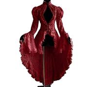 Halloween Costume for Women, Skeleton Costume Adult Halloween Witch Costumes for Women Cold Shoulder Butterfly Sleeve 80S Fancy Dress Red Dresses UK Gothic Clothes