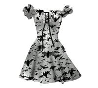 Halloween Costume For Women Vintage Maxi Dresses Womens Witch Dress With Hooded Cape Waist Smocked A-Line Costumes Traditional Medieval Irish Teens/Women Party