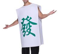 Halloween Costume - Funny Chinese Mahjong Outfit for Only Party Fun, Unique Prank Style with Comfortable Fabric, Cosplay Costume for Home Parties Events Stage Performance Men Women