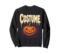 Halloween Costume Funny Lazy Last Minute Pumpkin Scary Face Sweatshirt