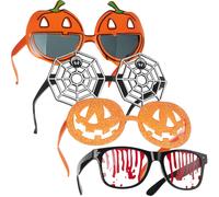 Halloween Costume Glasses Set Adults Children Unisex Spiders Web Pumpkins Blood