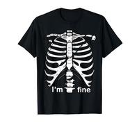 Halloween Costume - I'm fine with Broken Rib Cage Skeleton T-Shirt